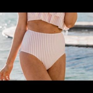 Pink Lily High Waisted Bikini Bottoms